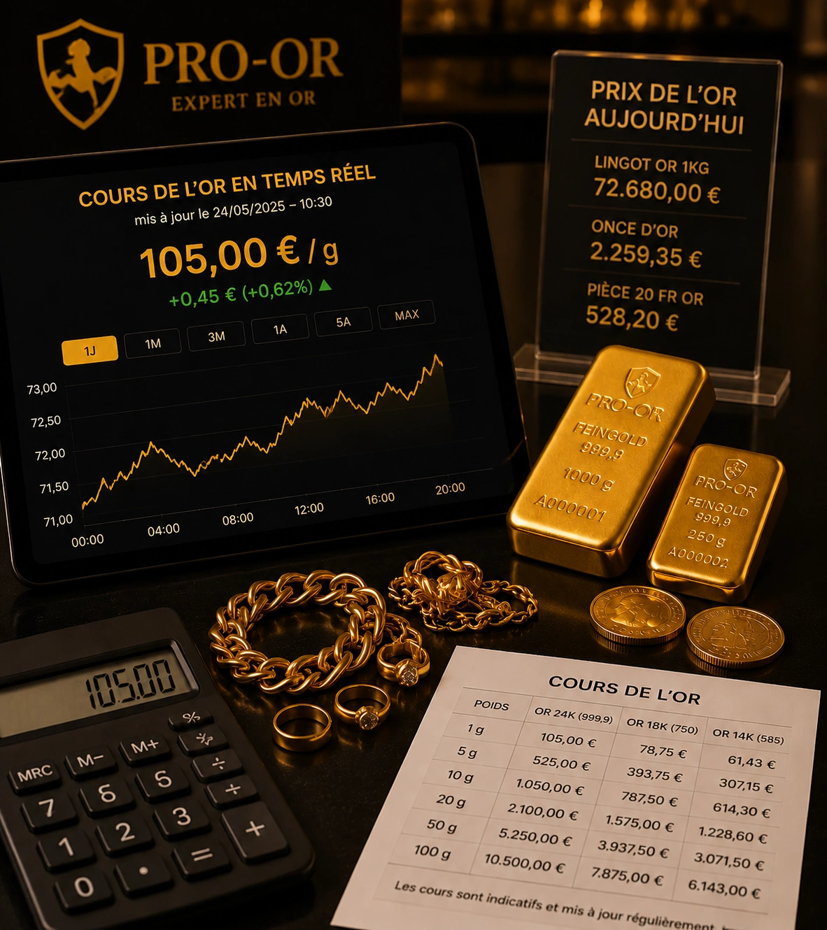 cours de l'or Prix de l'or en temps réél en belgique