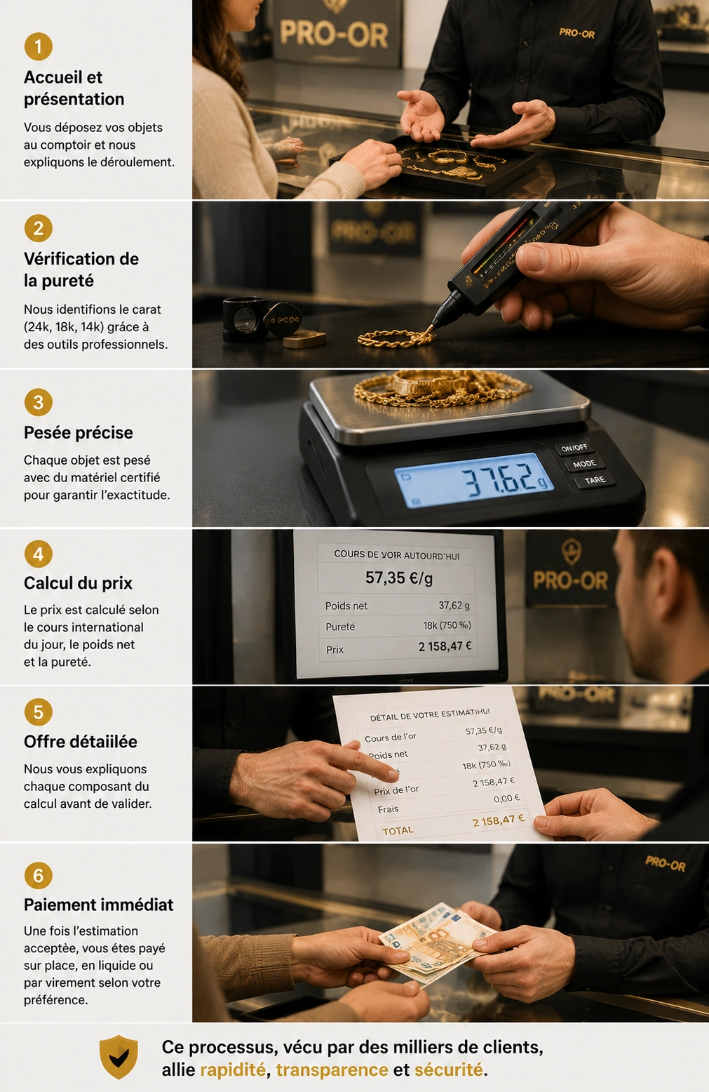 processus rachat or magasin processus de rachat or en magasun chez pro-or
