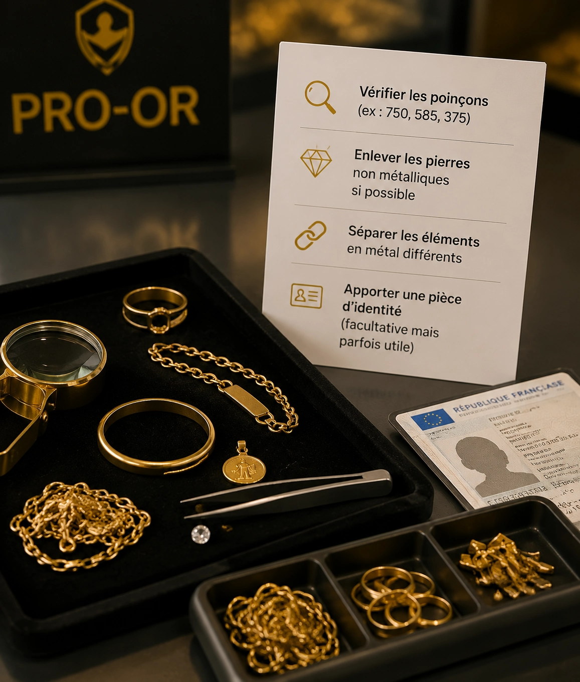 se preparer avant visite chez pro-or Préparer sa visite en magasin pour revendre son or