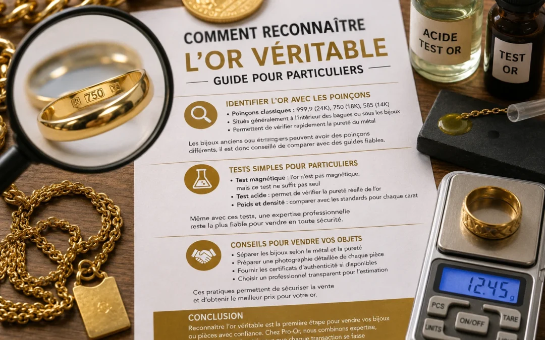 Comment reconnaître l’or véritable : guide pour particuliers